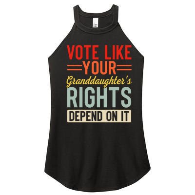 Vote Like Your Daughters Granddaughters Rights Depend On It Women’s Perfect Tri Rocker Tank