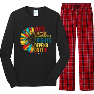 Vote Like Your Daughters Granddaughters Rights Depend On It Long Sleeve Pajama Set