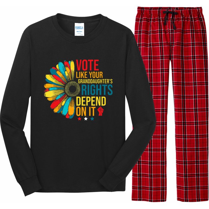 Vote Like Your Daughters Granddaughters Rights Depend On It Long Sleeve Pajama Set