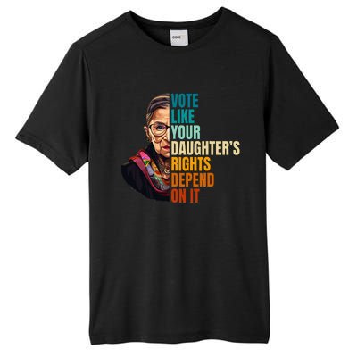 Vote Like Your DaughterS Rights Depend On It Rbg Tall Fusion ChromaSoft Performance T-Shirt