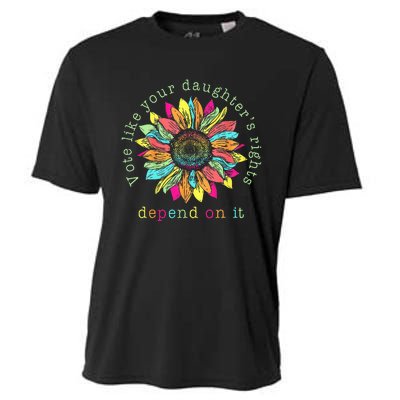 Vote Like Your DaughterS Rights Depend On It Voting Floral Cooling Performance Crew T-Shirt