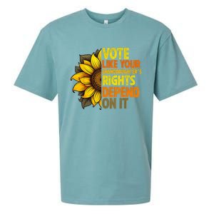 Vote Like Your GranddaughterS Rights Depend On It Sueded Cloud Jersey T-Shirt