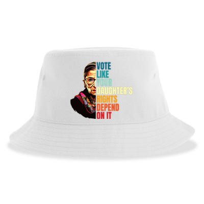 Vote Like Your Daughters Rights Depend On It Rbg Quote Sustainable Bucket Hat