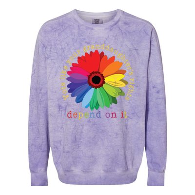 Vote Like Your Granddaughters Rights Depend On It Colorblast Crewneck Sweatshirt