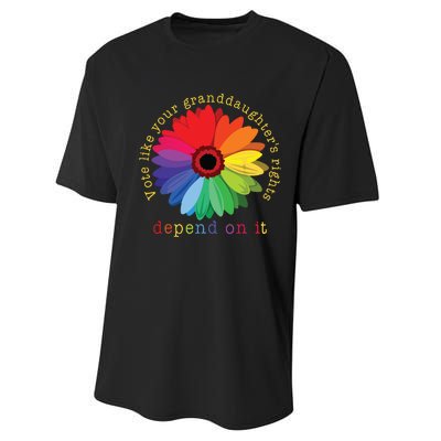 Vote Like Your Granddaughters Rights Depend On It Performance Sprint T-Shirt