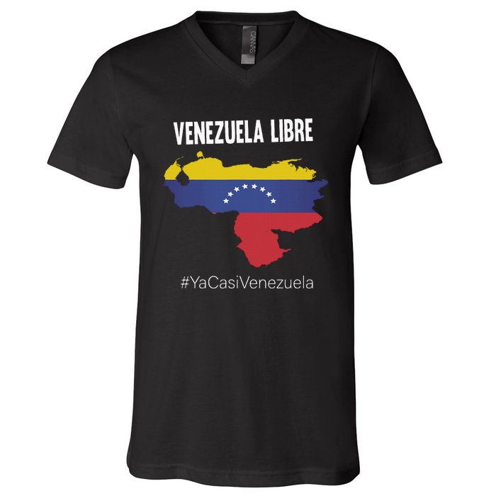 Venezuela Libre Ya Casi Venezuela V-Neck T-Shirt