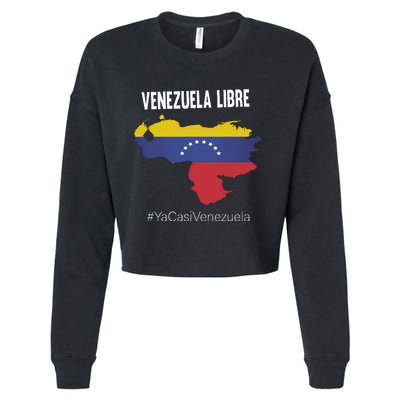 Venezuela Libre Ya Casi Venezuela Cropped Pullover Crew