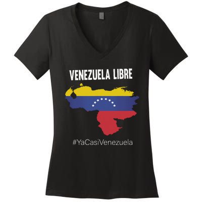 Venezuela Libre Ya Casi Venezuela Women's V-Neck T-Shirt