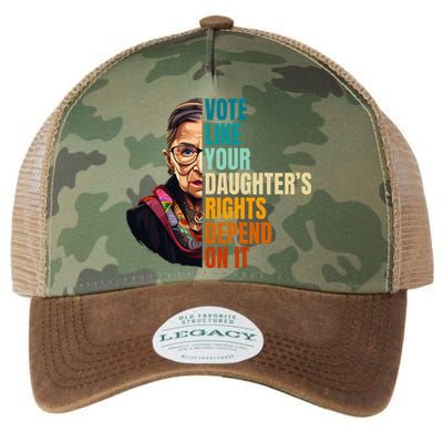 Vote Like Your DaughterS Rights Depend On It Rbg Legacy Tie Dye Trucker Hat