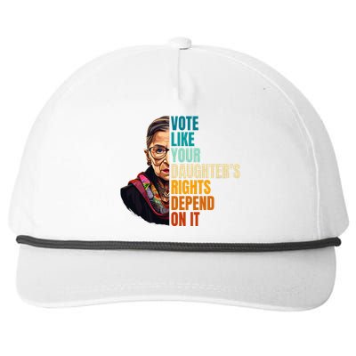 Vote Like Your DaughterS Rights Depend On It Rbg Snapback Five-Panel Rope Hat