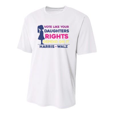 Vote Like Your DaughterS Rights Depend On It Youth Performance Sprint T-Shirt