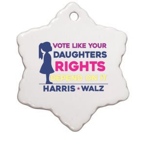 Vote Like Your DaughterS Rights Depend On It Ceramic Star Ornament