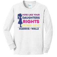 Vote Like Your DaughterS Rights Depend On It Kids Long Sleeve Shirt