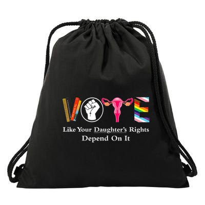 Vote Like Your DaughterS Rights Depend On It Ruth Quotes Drawstring Bag