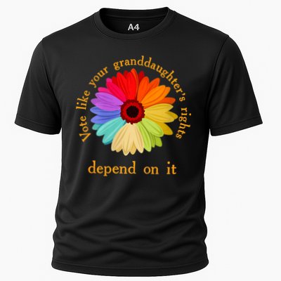 Vote Like Your GranddaughterS Rights Depend On It Funny Cooling Performance Crew T-Shirt