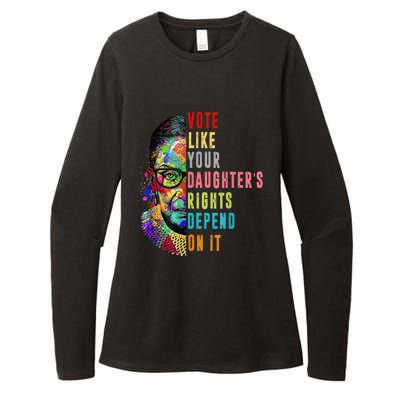 Vote Like Your DaughterS Rights Depend On It Feminist Rbg Womens CVC Long Sleeve Shirt