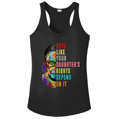 Vote Like Your DaughterS Rights Depend On It Feminist Rbg Ladies PosiCharge Competitor Racerback Tank