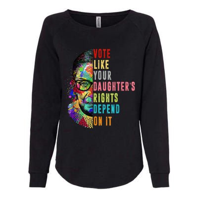 Vote Like Your DaughterS Rights Depend On It Feminist Rbg Womens California Wash Sweatshirt