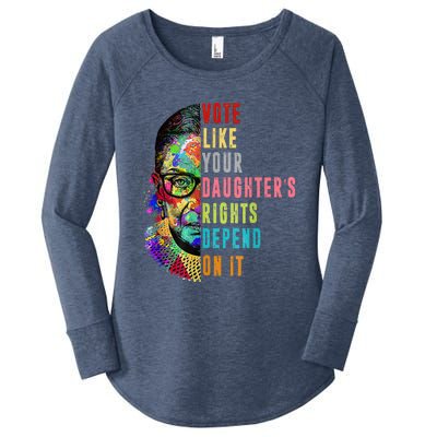 Vote Like Your DaughterS Rights Depend On It Feminist Rbg Women's Perfect Tri Tunic Long Sleeve Shirt