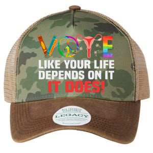 Vote Like Your Life Depends On It Feminist Gift Legacy Tie Dye Trucker Hat