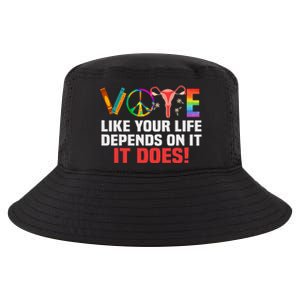 Vote Like Your Life Depends On It Feminist Gift Cool Comfort Performance Bucket Hat