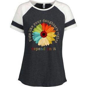 Vote Like Your DaughterS Rights Depend On It Enza Ladies Jersey Colorblock Tee