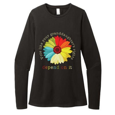 Vote Like Your Granddaughters Rights Depend On It Feminist Womens CVC Long Sleeve Shirt