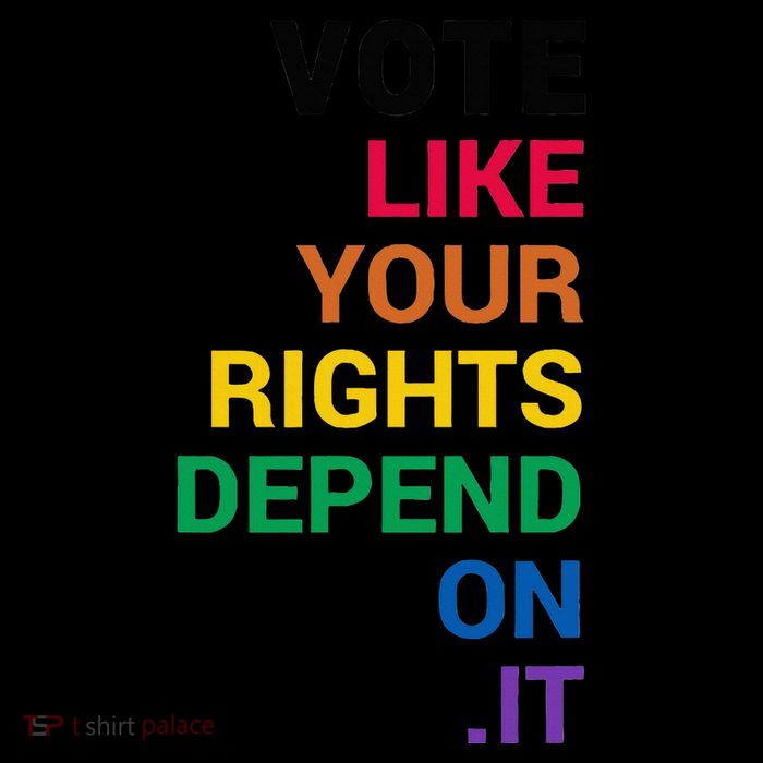 Vote Like Your Rights Depend On It Lgbt Vote Elections Funn Drawstring Bag