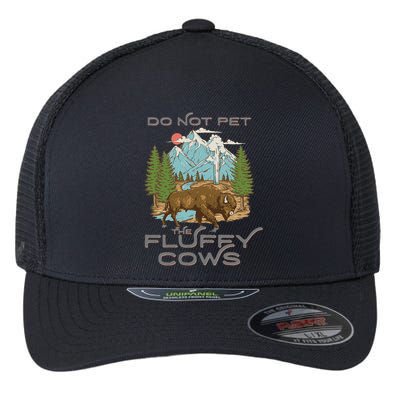 Vintage Look Yellowstone National Park Bison Lover Flexfit Unipanel Trucker Cap