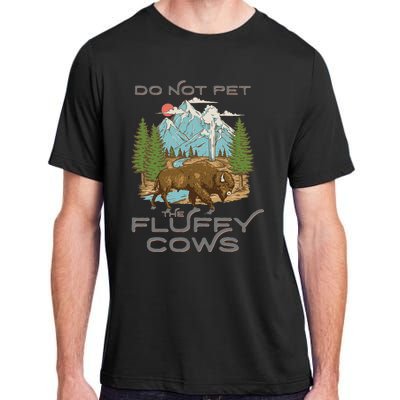 Vintage Look Yellowstone National Park Bison Lover Adult ChromaSoft Performance T-Shirt