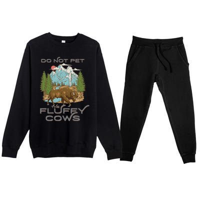 Vintage Look Yellowstone National Park Bison Lover Premium Crewneck Sweatsuit Set