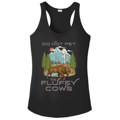 Vintage Look Yellowstone National Park Bison Lover Ladies PosiCharge Competitor Racerback Tank