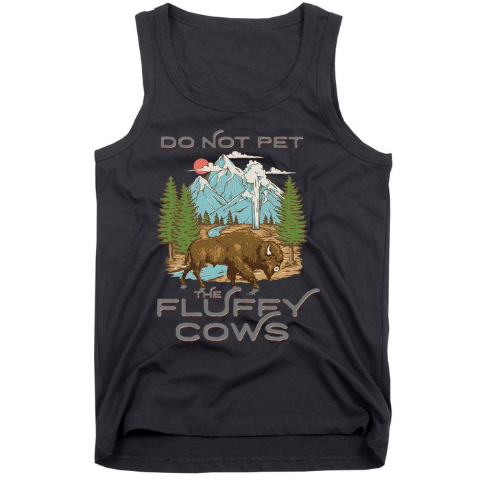 Vintage Look Yellowstone National Park Bison Lover Tank Top