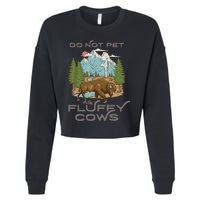 Vintage Look Yellowstone National Park Bison Lover Cropped Pullover Crew