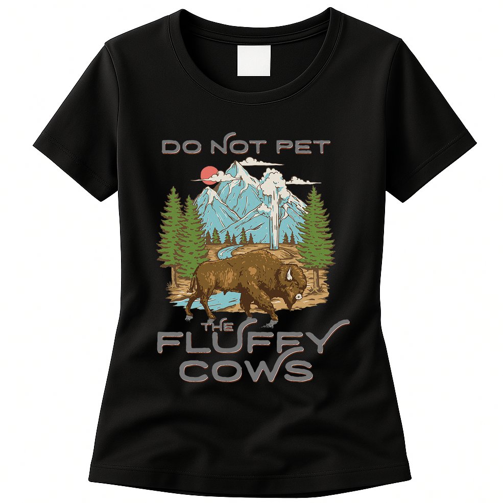 Vintage Look Yellowstone National Park Bison Lover Womens T-Shirt