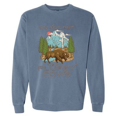 Vintage Look Yellowstone National Park Bison Lover Garment-Dyed Sweatshirt