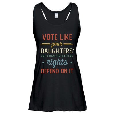 Vote Like Your Daughter’S And GranddaughterS Rights Depend On It Ladies Essential Flowy Tank