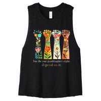 Vote Like Your Granddaughters Rights Depend On It Women's Racerback Cropped Tank