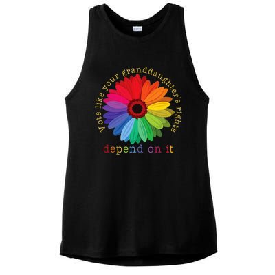 Vote Like Your GranddaughterS Rights Depend On It Ladies PosiCharge Tri-Blend Wicking Tank