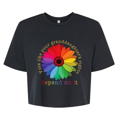 Vote Like Your GranddaughterS Rights Depend On It Bella+Canvas Jersey Crop Tee