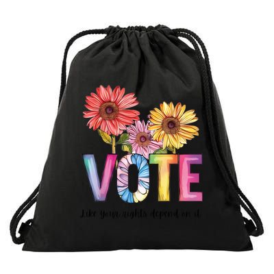 Vote Like Your Rights Depend On It Vote 2024 Drawstring Bag