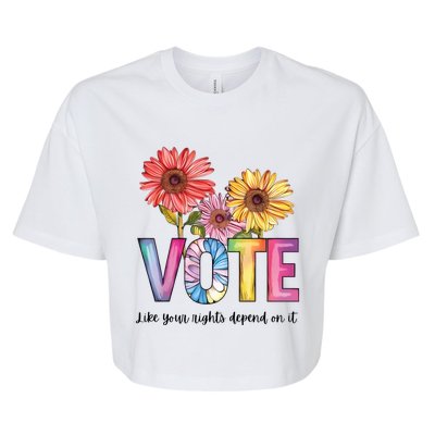 Vote Like Your Rights Depend On It Vote 2024 Bella+Canvas Jersey Crop Tee