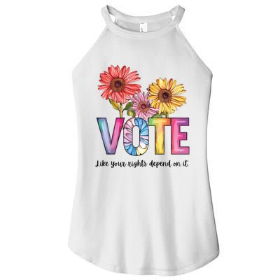 Vote Like Your Rights Depend On It Vote 2024 Women’s Perfect Tri Rocker Tank