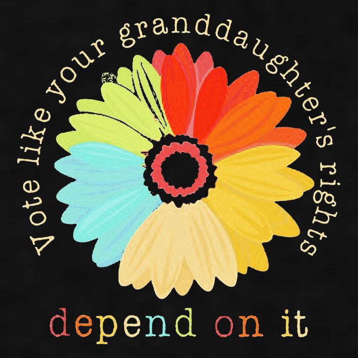 Vote Like Your GranddaughterS Rights Depend On It Feminist Ladies PosiCharge Tri-Blend Wicking Tank