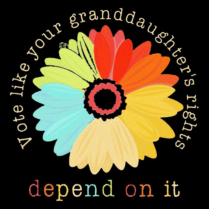Vote Like Your GranddaughterS Rights Depend On It Feminist 7-Panel Snapback Hat