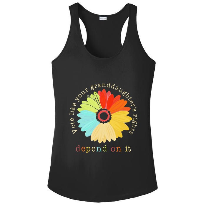 Vote Like Your GranddaughterS Rights Depend On It Feminist Ladies PosiCharge Competitor Racerback Tank