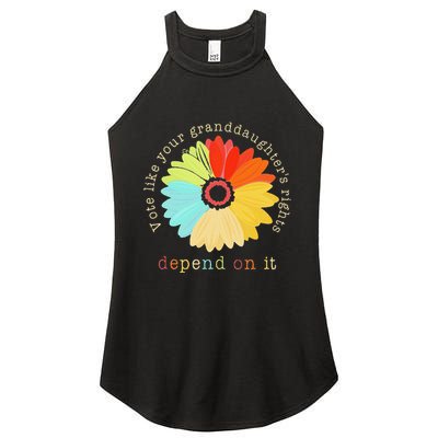 Vote Like Your GranddaughterS Rights Depend On It Feminist Women's Perfect Tri Rocker Tank