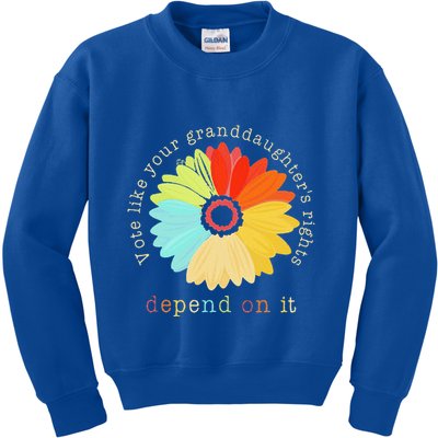 Vote Like Your GranddaughterS Rights Depend On It Feminist Kids Sweatshirt