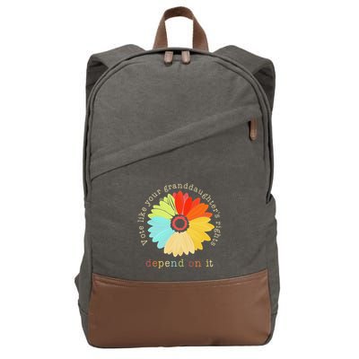 Vote Like Your GranddaughterS Rights Depend On It Feminist Cotton Canvas Backpack