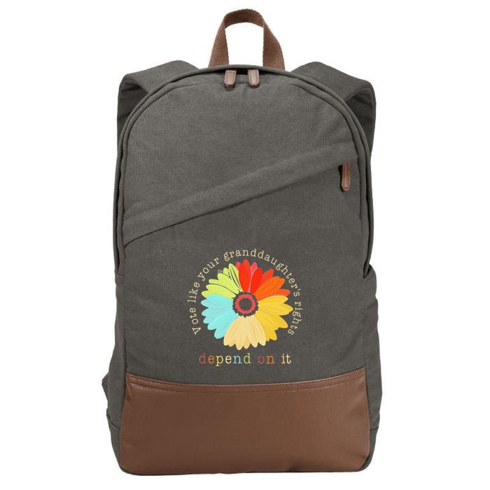 Vote Like Your GranddaughterS Rights Depend On It Feminist Cotton Canvas Backpack